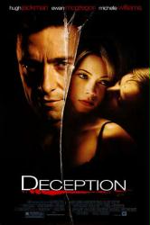 Deception poster [Hugh Jackman, Ewan McGregor & Michelle Williams] VG