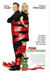Four Christmases movie poster [Vince Vaughn & Reese Witherspoon]
