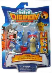 Digimon [Data Squad] Gaomon & Gaogaomon action figures (Bandai/2007) Sealed on NM card