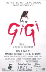 Gigi movie poster (Victoria Theatre) [Leslie Caron] 11'' x 17''