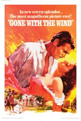 Gone With the Wind [w/ Clark Gable & Vivien Leigh] (Reprint Movie Poster) Brand New