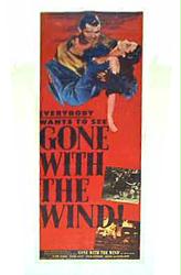 Gone With the Wind movie poster [Clark Gable & Vivien Leigh] Insert