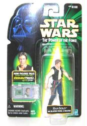 Star Wars [POTF] Han Solo action figure [Commtech] (Hasbro/1999) VG