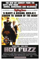 Hot Fuzz movie poster [Simon Pegg & Nick Frost] Rolling Stone review