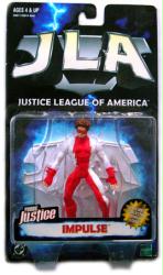 JLA [DC's Justice League of America] Impulse action figure (Hasbro/1999) Sealed on Good card