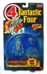 Fantastic Four-Invisible Woman (Clear) action figure (ToyBix/1995) Sealed on VG card