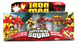Iron Man Super Hero Squad set of 4 Iron Man figures (Hasbro/2008) Sealed in NM package