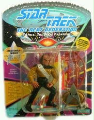 Star Trek: The Next Generation-Lieutenant Worf action figure (Playmates/1992) Sealed on VG card