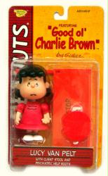 Peanuts Good Ol' Charlie Brown: Lucy Van Pelt figure [in red/sm frown]