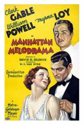 Manhattan Melodrama movie poster /Clark Gable/William Powell/Myrna Loy