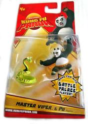 Kung Fu Panda: Master Viper & Po figures (Mattel/2007) Sealed/NM card