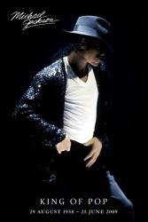 Michael Jackson poster: King of Pop 29 August, 1958-25 June, 2009 (24'' X 36'' Poster)