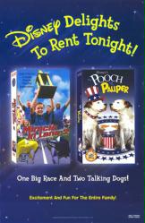 Disney Delights: Miracle In Lane 2 [w/ Frankie Muniz] & The Pooch and the Pauper (Video Movie Poster) NM