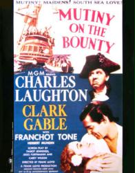 Mutiny On the Bounty movie poster [Charles Laughton/Clark Gable] 1935