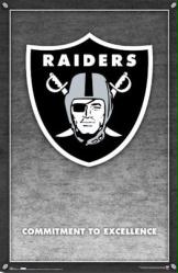 Oakland Raiders logo poster (NFL) 22 1/4'' X 34''