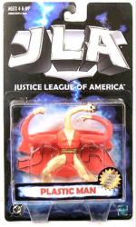 JLA [DC's Justice League of America] Plastic Man action figure (Hasbro/1999) Sealed on VG card
