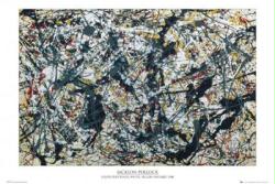 Pollock, Jackson poster: Silver Over Black, White, Yellow and Red