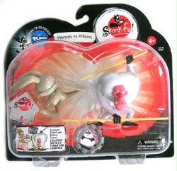 Skunk Fu [Heroes vs. Villains] Rabbit & Baboon action figures (Zizzle)