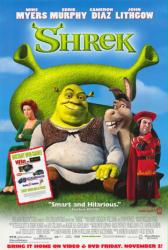 Shrek movie poster (2001) original video poster