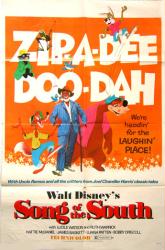 Song of the South movie poster [Walt Disney] 1972 re-issue one-sheet