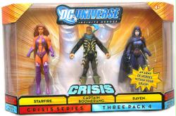 DC Universe [Crisis] Starfire/Captain Boomerang/Raven figures (Mattel)