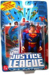 Justice League Unlimited: Superman action figure [Battle-Ravaged H2572] (Mattel/2004) Sealed on Good card