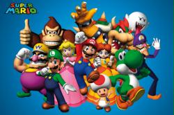 Super Mario poster (Nintendo Cast) 36'' X 24''
