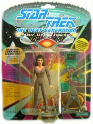 Star Trek: The Next Generation-Lieutenant Commander Deanna Troi action figure (Playmates/1992) Sealed on VG card