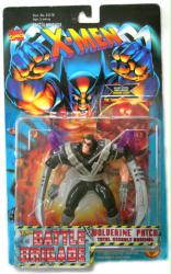 X-men Battle Brigade: Wolverine Patch action figure (ToyBiz/1996) Sealed on VG card