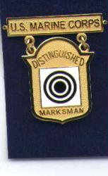 USMC Marine Corps Distinguished Markman Rifleman badge