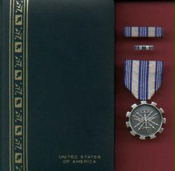 Air Force Achievement Medal in Case with ribbon bar and lapel pin