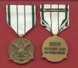Army Commander's Award for Public Service medal