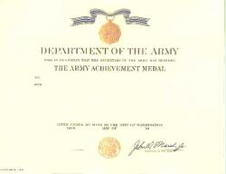 Army Achievement