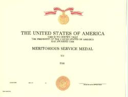 Navy and Marine Meritorious Service medal