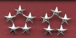 Five 5 Star General's Rank Insignia