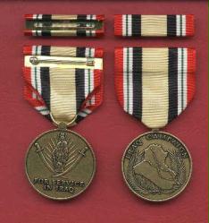 US Iraq Campaign medal with ribbon bar