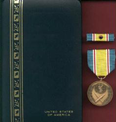 Republic of Korea War Service medal in case with ribbon bar-Version 2