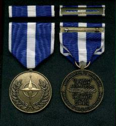 NATO Kosovo medal with ribbon bar