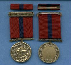 WWII Style Marine Corps Good Conduct medal with ribbon bar