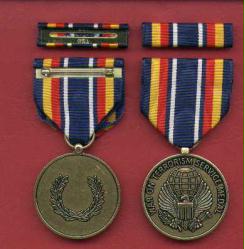New War on Terrorism medal with ribbon bar