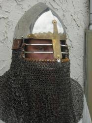 Norman Helm with Chainmail Drape